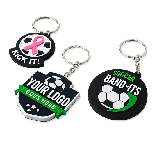 Custom Rubber 3D Die-Cut Keychains